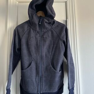 Navy and White Hooded Jacket